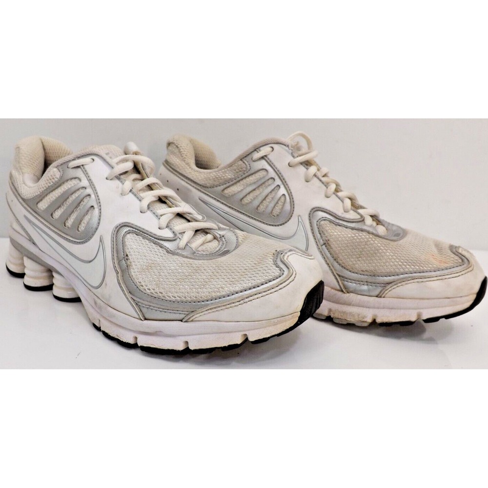 Nike NZ Shox 396658-100 QT Silver / White running training shoe - Women's size 8